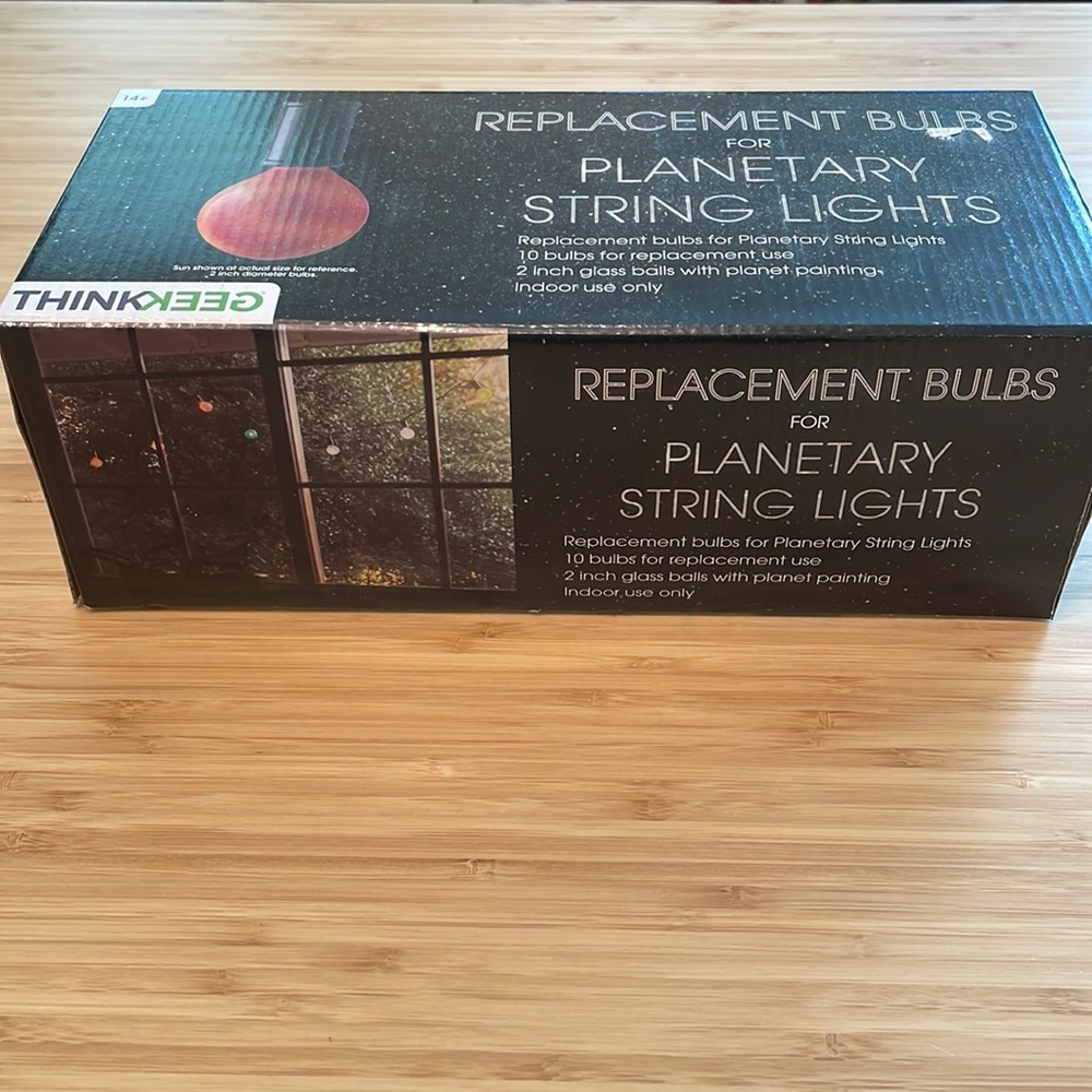 ThinkGeek Replacement Bulbs for Planetary String Lights Rare New in Box, NEW